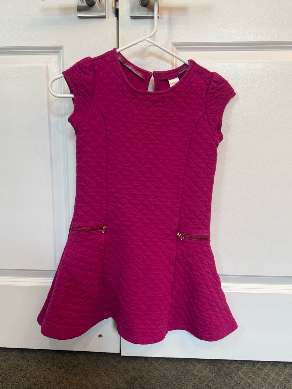 Gymboree Quilted Magenta Fit-and-Flare Dress